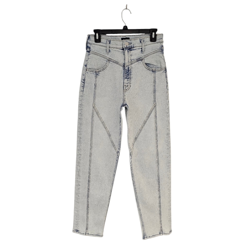 MOTHER High Waisted Pointy Study Nerdy Light Blue Straight Leg Jeans 26 Preowned